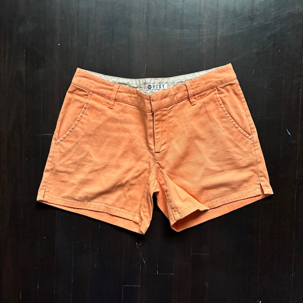 Roxy Women's Orange Cotton Shorts, size 1